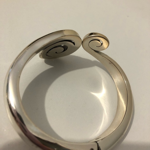 Brighton Crystal Swirl Hinged Bangle Bracelet - Picture 3 of 6